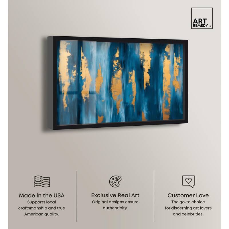 Dark Texture Golden Touch II Shadowbox by Art Remedy