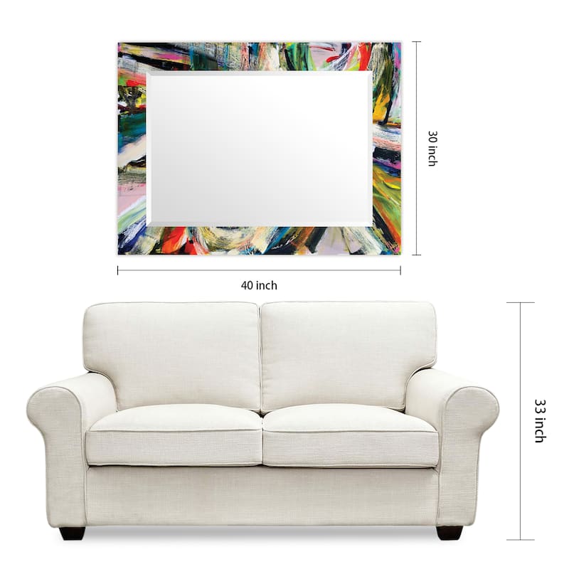 Abstract Rectangular Beveled Wall Mirror, Leaner,Large Mirror, Bathroom Mirror,Cheval Mirror,Ready to Hang