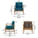 preview thumbnail 29 of 27, Perla Acacia Wood 7-piece Outdoor Chat Set by Christopher Knight Home