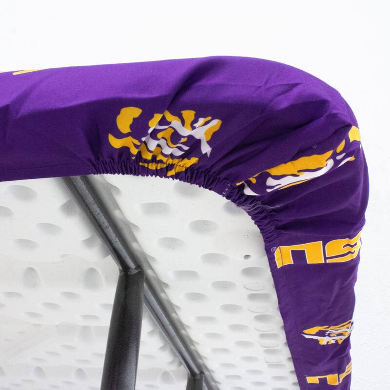 LSU Tigers Tailgate Fitted Tablecloth, 33" x 33", Card Table