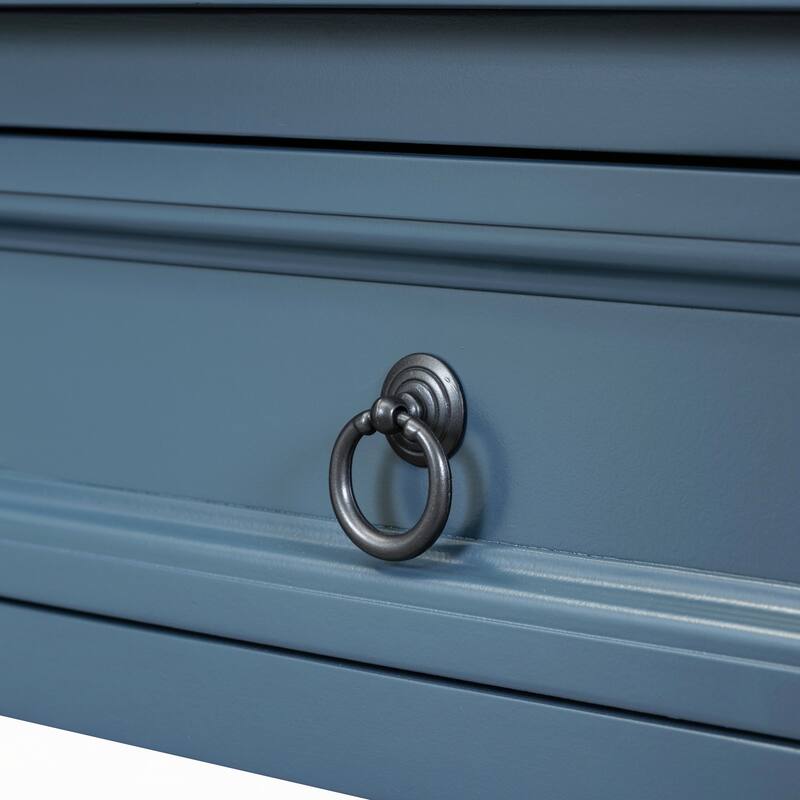 Console Table Sofa Table with Drawers(Antique Navy)