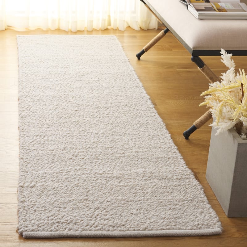 SAFAVIEH Hand-Woven Natura Stacey Transitional Wool Rug - 2'3" x 8' Runner - Ivory