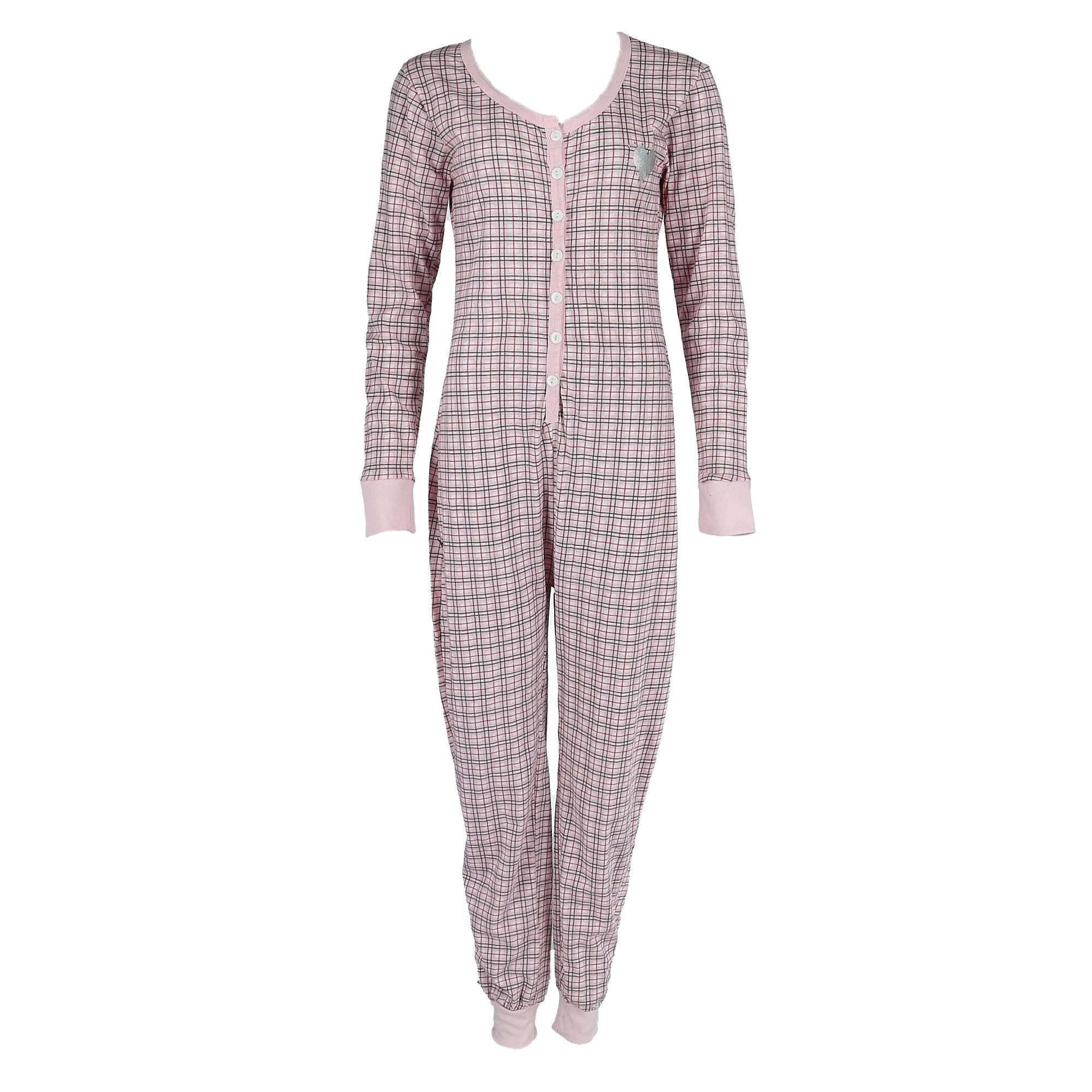 Shop Love Loungewear Women S Plus Size Plaid One Piece Pajamas
