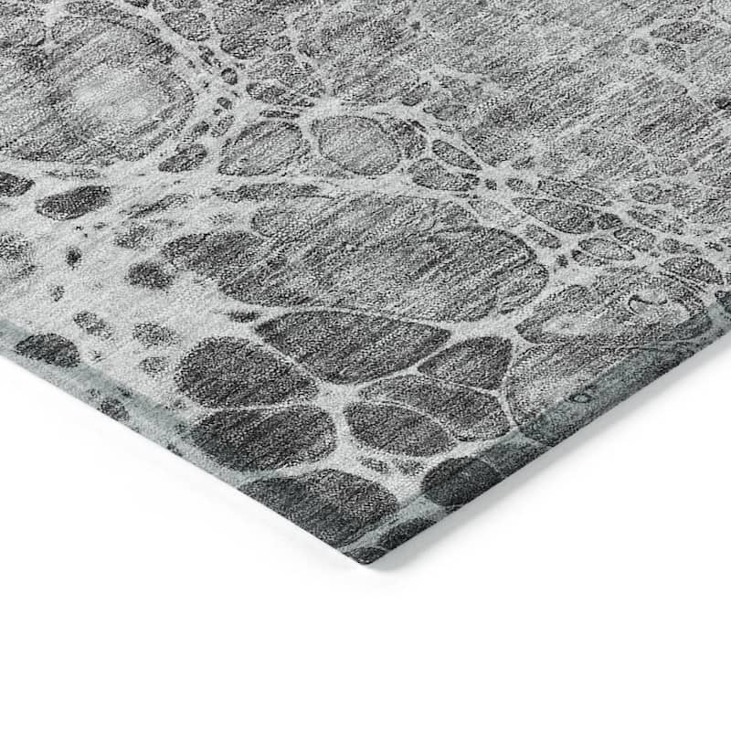 HomeRoots Abstract Transitional Rectangle Outdoor Rug