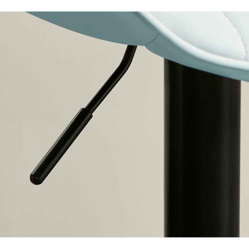 Roundhill Furniture Kovyn Contemporary Adjustable Barstool with Faux Leather Swivel Seats, Set of 2