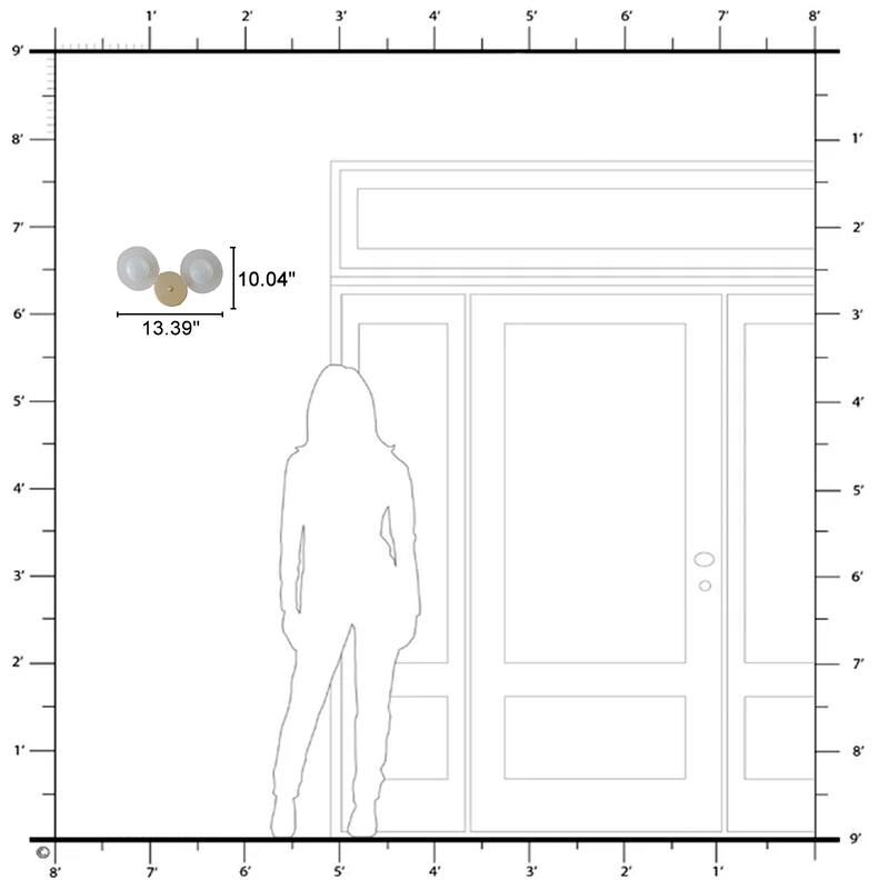 Gold Lotus Leaf Textured Glass Plate Wall Sconce Moon Globe Lampshade