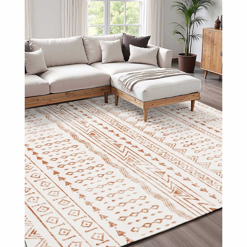 Large Area Rug Anti-Skid and Tear-Resistant Floor Mat Modern - 6' x 7'