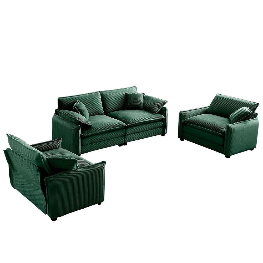 2+1+1 Seat Flexible Combinations Sofa with Cushions and Pillows