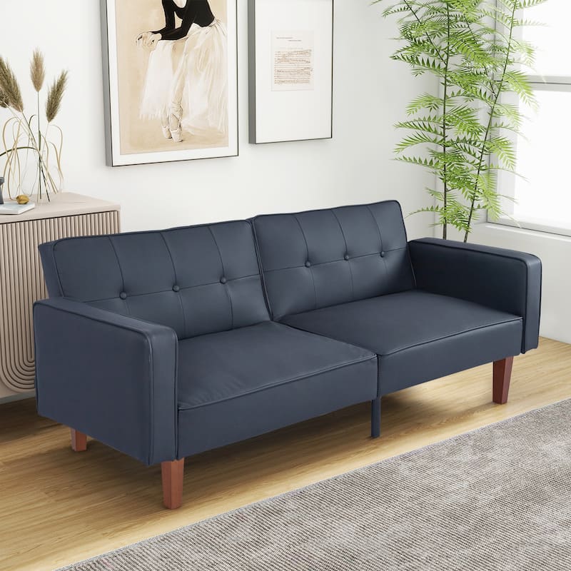 Futon Sofa Bed Couch Memory Foam Futon Convertible Couch Bed Sleeper for Living Room - 68.11"*30.11"*28.74"