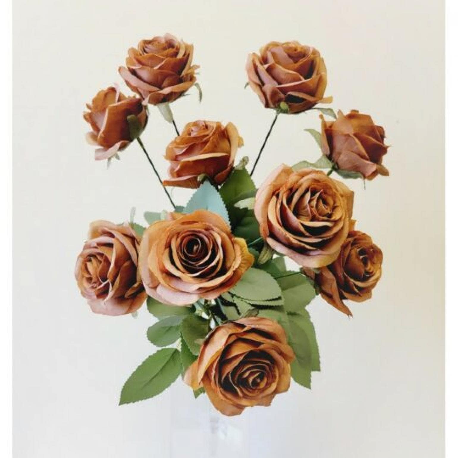 Chocolate Brown Roses Artificial Flower, image size:1540x1540