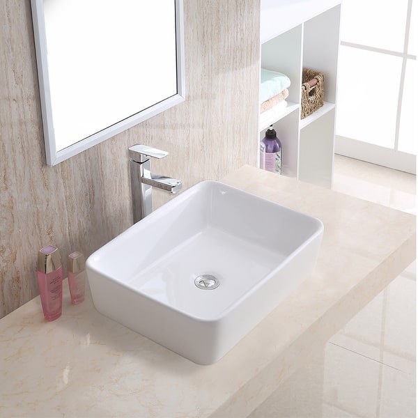 slide 2 of 6, Karran Valera 19" Vitreous China Vessel Bathroom Sink in White