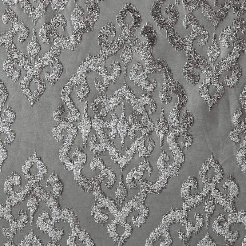 Knitted Jacquard Damask Grommet Top Curtain Panel