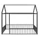 preview thumbnail 19 of 19, Full Size Metal Bed House Bed Frame with Fence for Kids