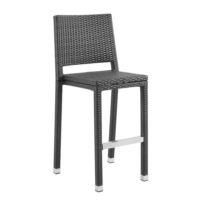 Corvus Plymouth Outdoor Modern Patio Aluminum Wicker Bar Stools (Set of 4)