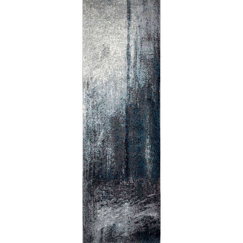 Nuloom Contemporary Abstract Painting Grey Rug