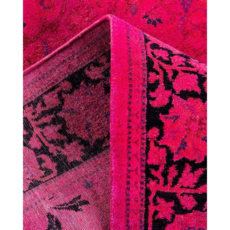 Contemporary Overdyed Wool Hand Knotted Area Rug - 3' 2" x 5' 5"