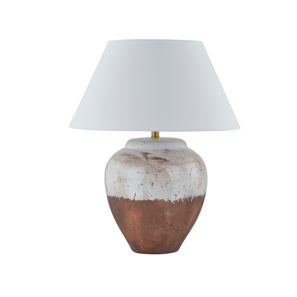 Saratoga 27" Table Lamp with Linen Shade, White