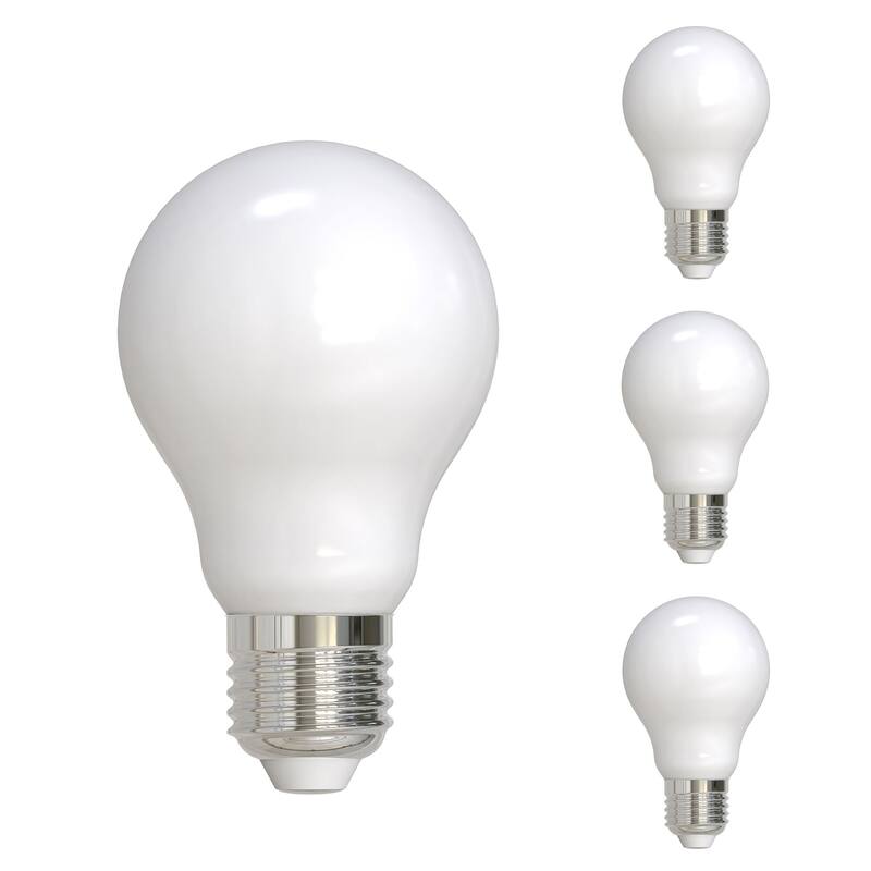 Bulbrite Multi Pack 7 Watt Dimmable A19 Medium (E26) LED Bulb - Pack of 4 - Milky Finish