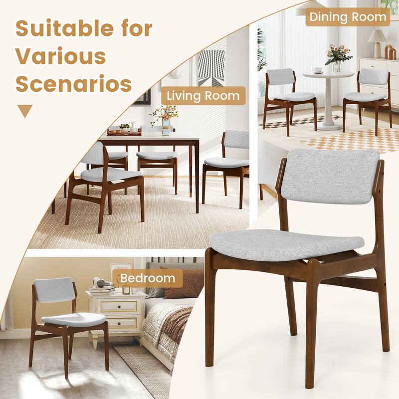 Gymax Modern Padded Dining Chairs Set of 4 w/Padded Seat Tilt Backrest