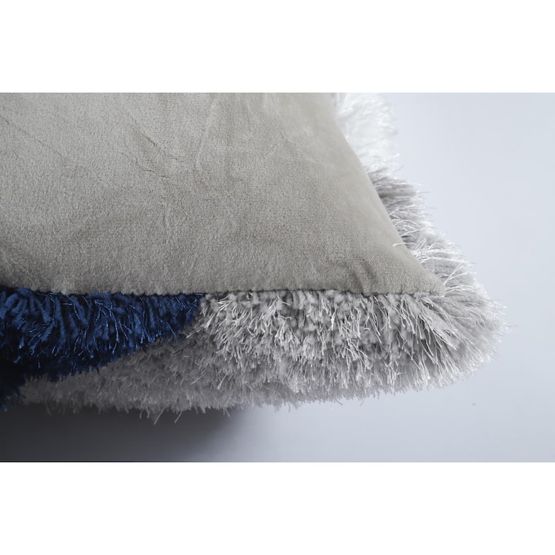 Mateos Shag Collection Abstract Shag Pillow, 20 x 20
