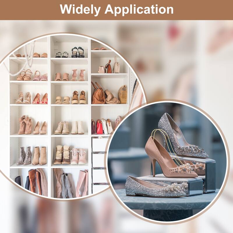 2Pcs Shoe Display Stand, Shoe Form Holder Form Inserts for High Heel - Gold