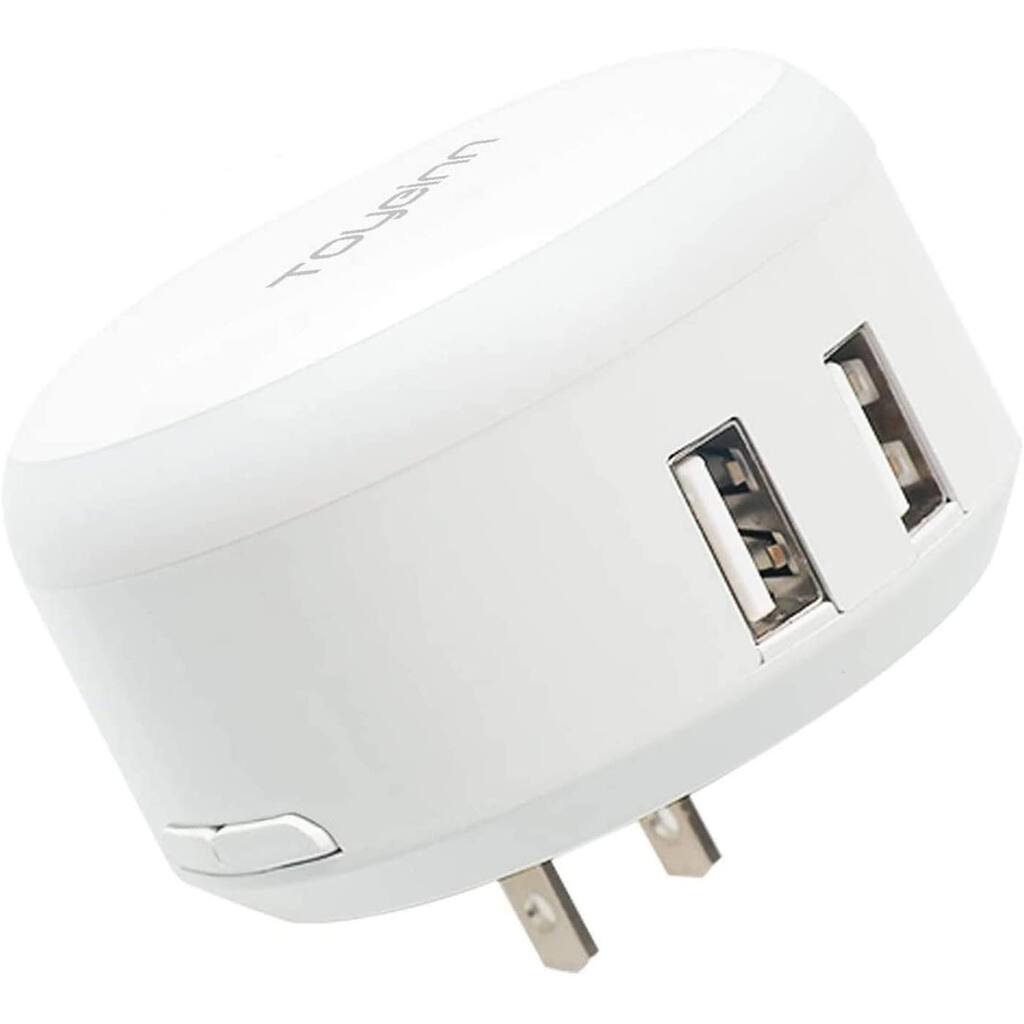 USB Wall Chagrer Night Light Dual Port USB Plug