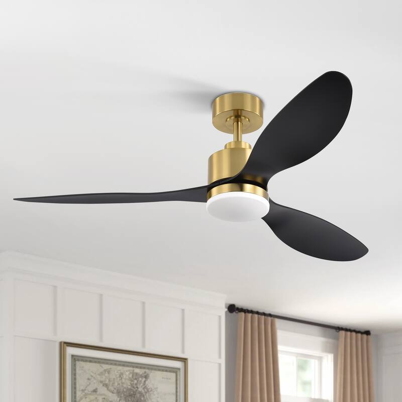 52-inch Ceiling Fans with LED Light Remote and Downrod(3-Blade)
