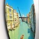 preview thumbnail 3 of 8, Designart 'Green Grand Canal Venice' Oversized Coastal Wall CLock