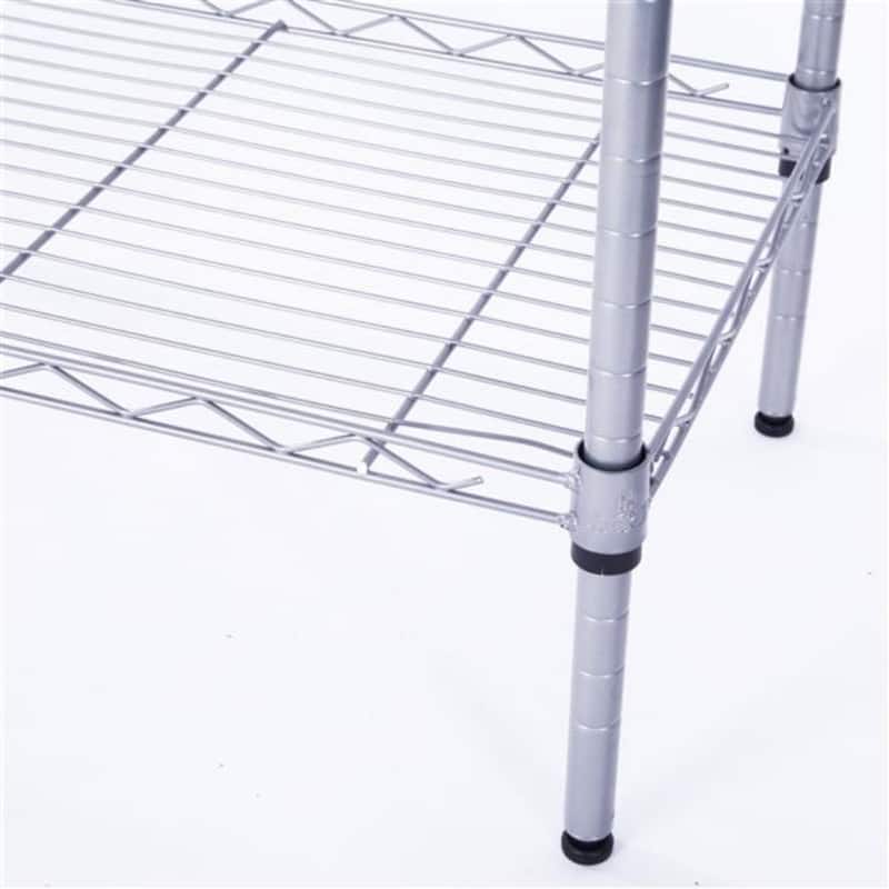 Rectangle Carbon Steel Metal Assembly 5-Shelf Storage Rack - Silver Grey - (29.13 x 13.39 x 59.06)"
