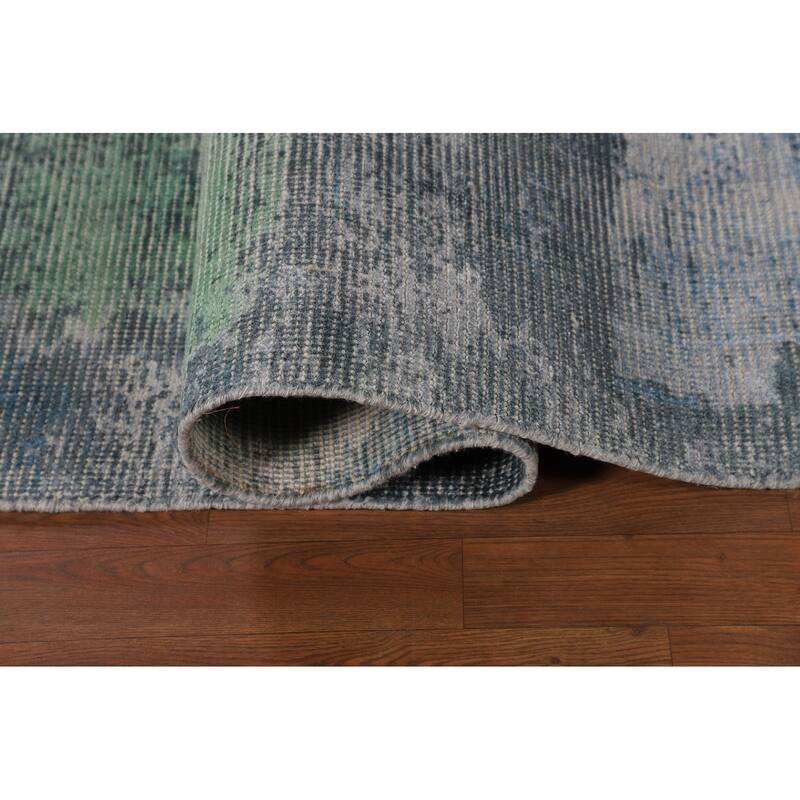 Contemporary / Abstract Area Rug Handmade Oriental Wool Carpet - 9'0" X 12'0"