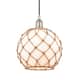 Option Polished Nickel / White Glass / Brown Rope