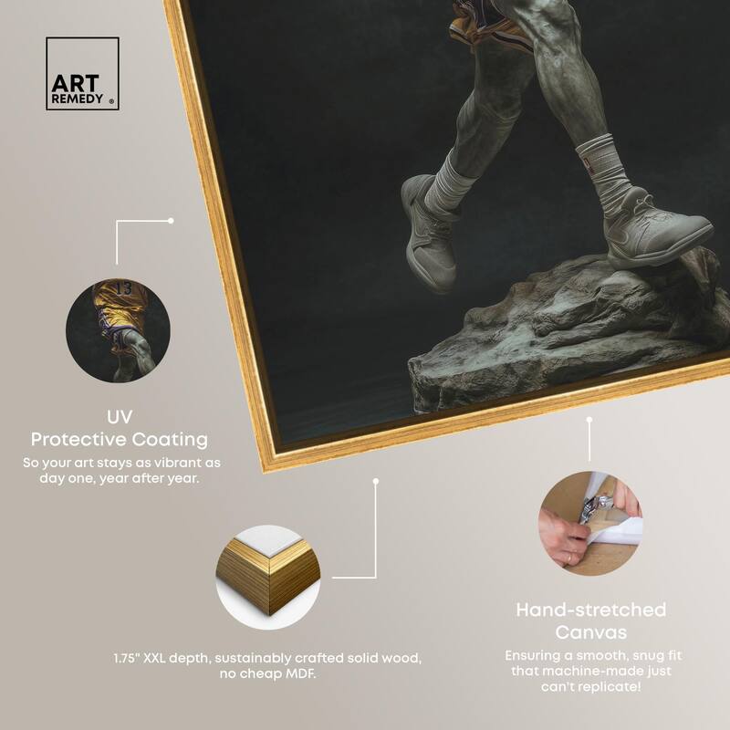 Basketball Sculpture II Canvas by Art Remedy