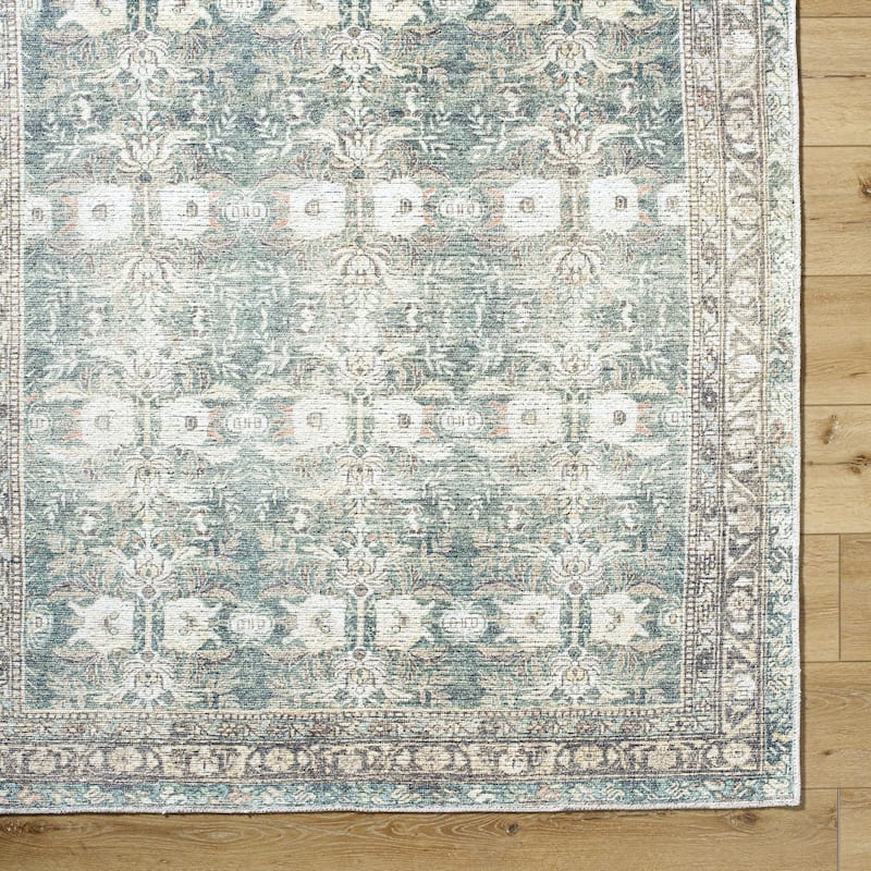 Livabliss Vinny Washable Traditional Area Rug
