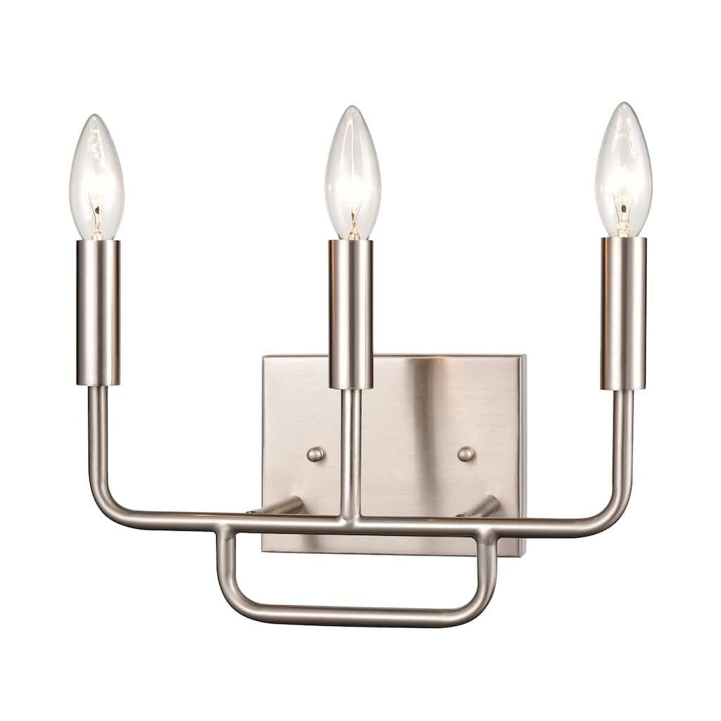 Park Slope 13-inch Wide 3-Light Vanity Light in Brushed Nickel
