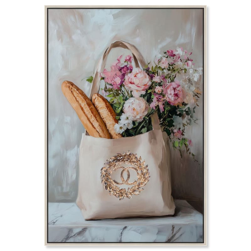 Chic Carryall I Canvas by Art Remedy - Silver - 20" x 30"