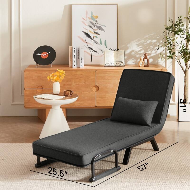 5-in-1 Convertible Sleeper Chair - Adjustable Folding Sofa Bed for Compact Living