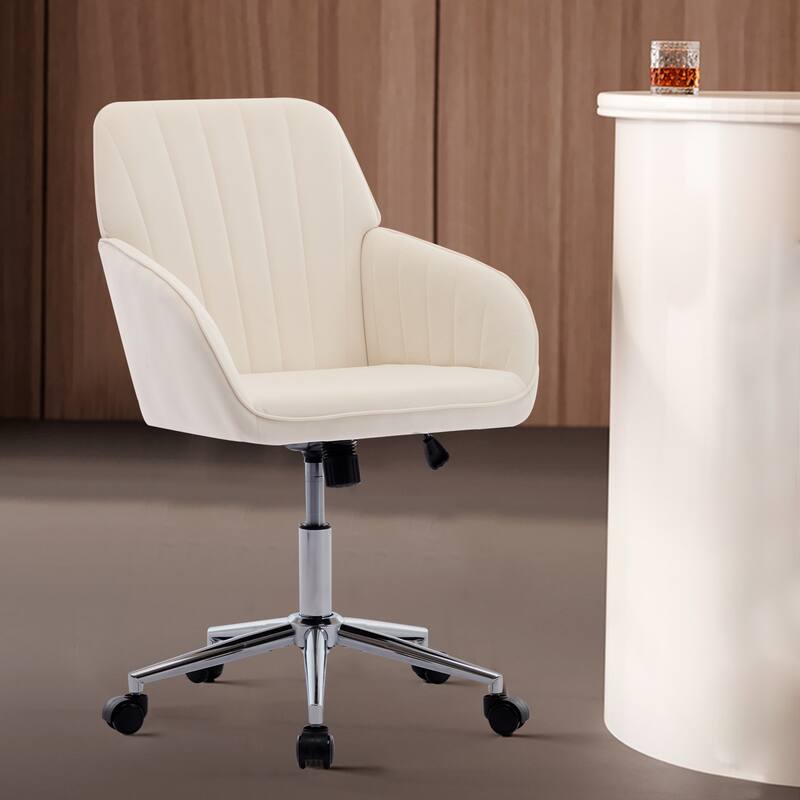 Modern Upholstered Swivel Office Chair