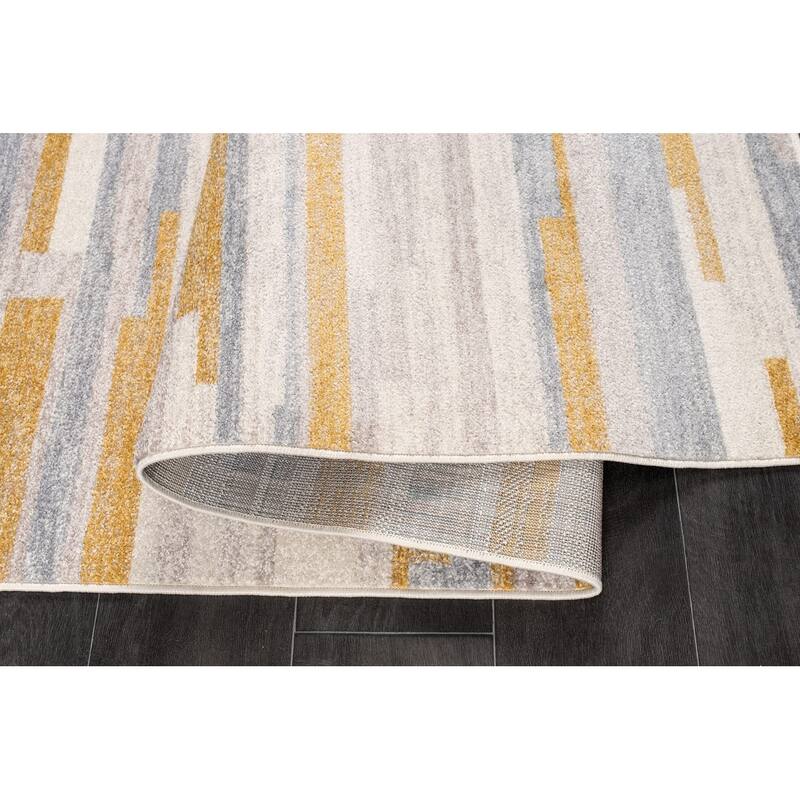 LaDole Abstract Rustic Minimalist Contemporary Runner Rug, Durable Carpet for Livingroom Hallway