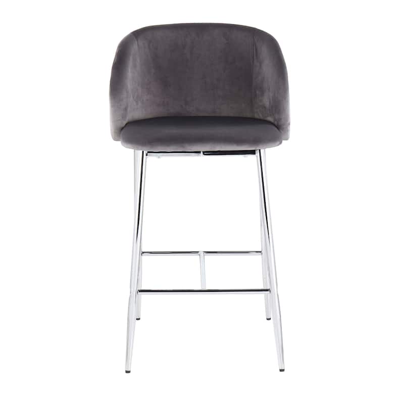 Silver Orchid Harding Velvet Counter Stool (Set of 2)