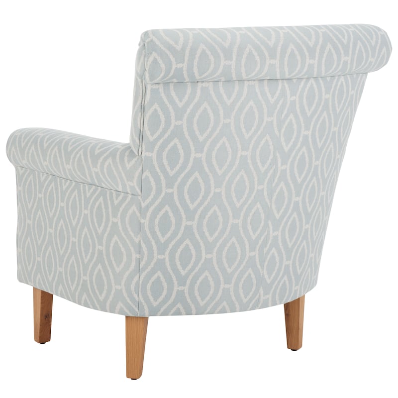 SAFAVIEH Gramercy Red/Ivory Floral Club Chair - 30" W x 33" D x 35" H