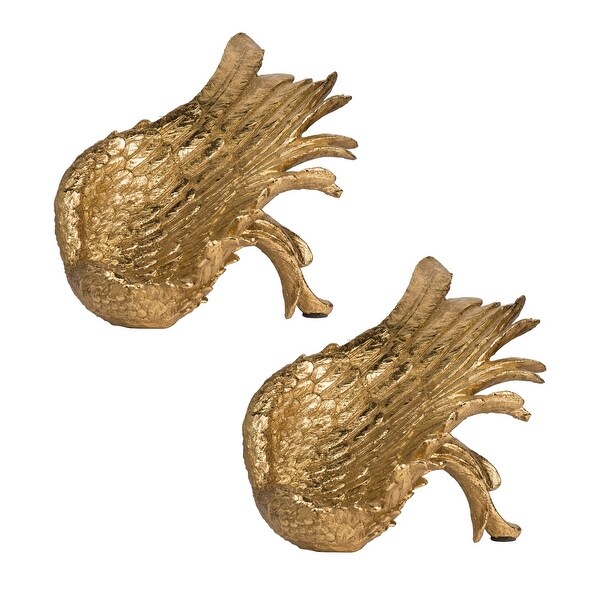 Set of 2 Gold Vintage Style Wine Holders 5.75" - N/A