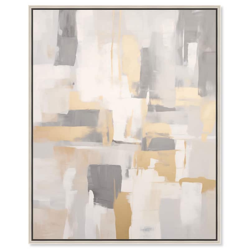 Soft Brilliance I Canvas by Art Remedy - Silver - 24" x 30"