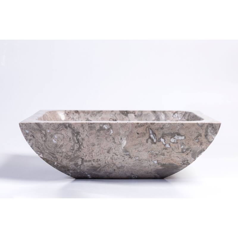 Natural Stone Vessel Bathroom Sink - Rectangular Stone Sink