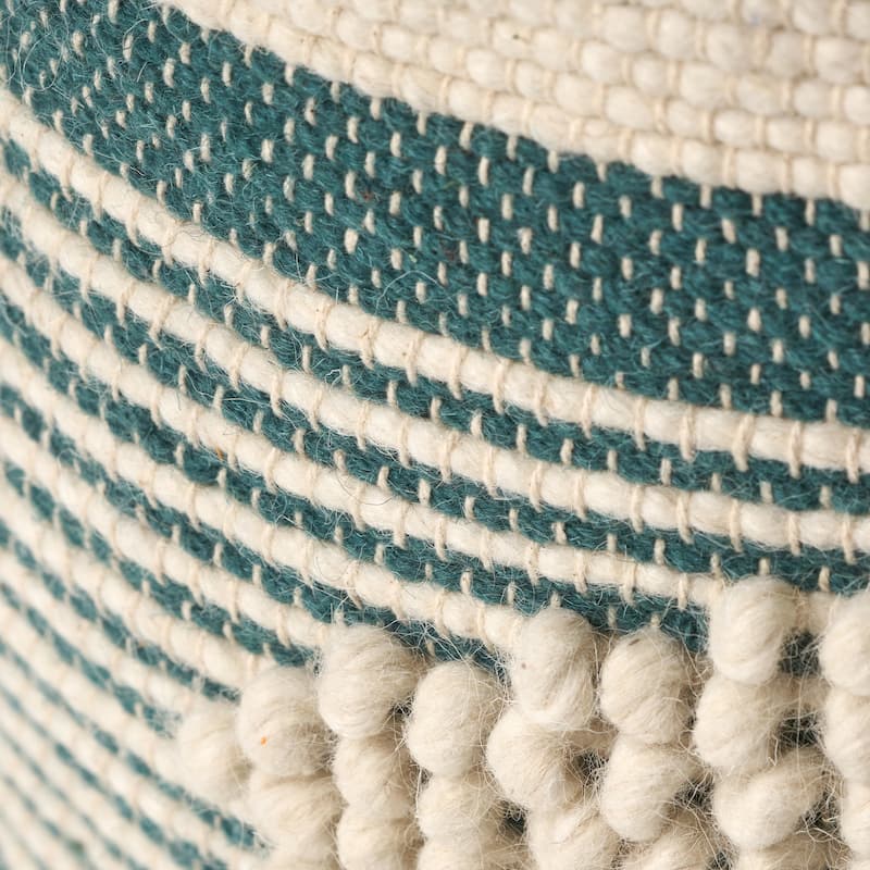 Lucknow Indoor Handcrafted Cylinder Pouf by Christopher Knight Home