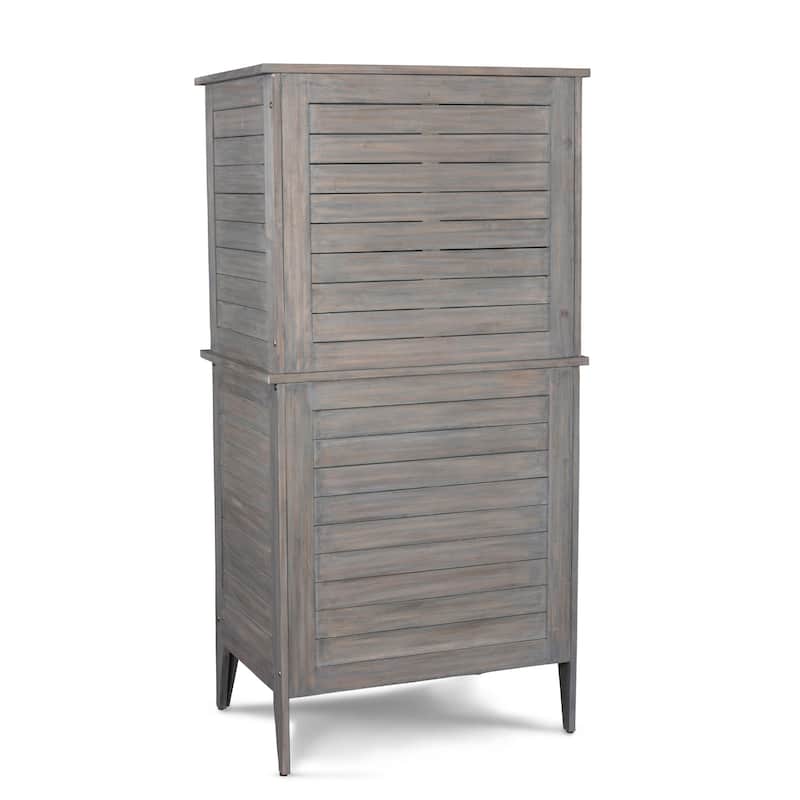 Maho Gray Wood Storage Cabinet - 32" x 64" x 22"