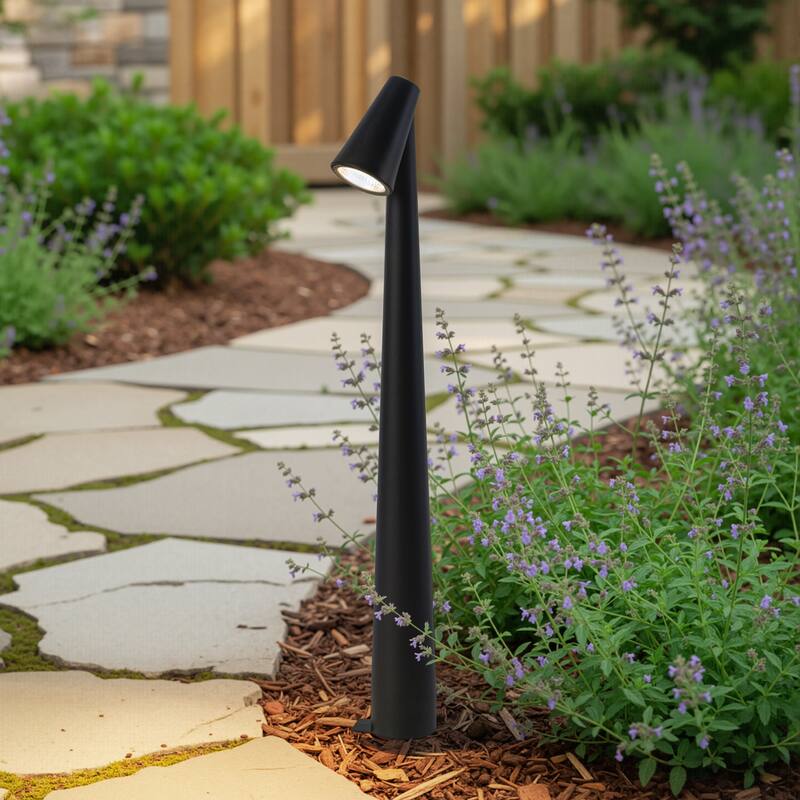 C Cattleya Low-Voltage Matte Black Aluminum 3000K LED Outdoor Path Light