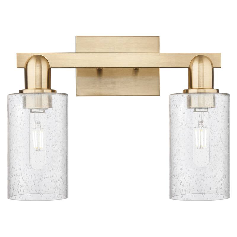 Innovations Lighting Endless Possibilities Arcadia - Clymer - 2 Light 15" Bath Vanity Light - Champagne Bronze/Seedy