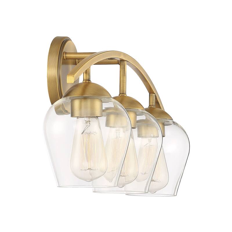 Meridian M80032 3 Light 24" Wide Bathroom Vanity Light with Clear