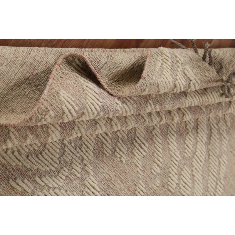 Moroccan Abstract Area Rug Handmade Wool Carpet - 7'11"x 9'7"