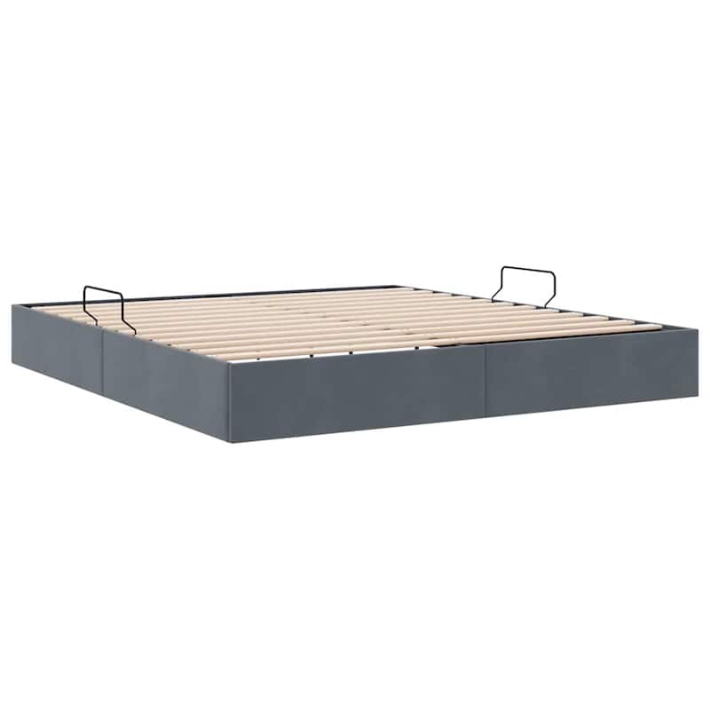 vidaXL Storage Bed with Mattress in Velvet
